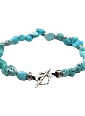 pohier宝喜儿随形原矿绿松石手链