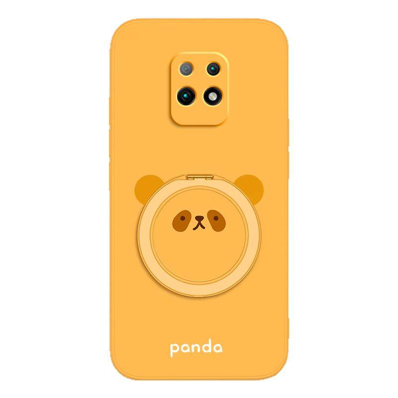圆脸熊猫适用红米10X手机壳Redmi10XPro新款M2003J15SC小米套10x5g硅胶4g版带支架支点壳pro全包Redmix10防摔