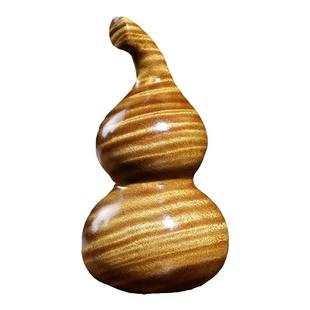 天然老料金丝楠木葫芦满水波纹金丝楠实木福禄葫芦手把件摆件挂件