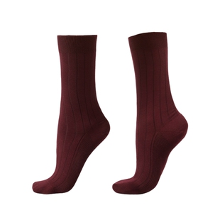 CALZEDONIA卡泽意袜女士春秋柔软舒适宽罗纹纯色短袜中筒袜DC0580