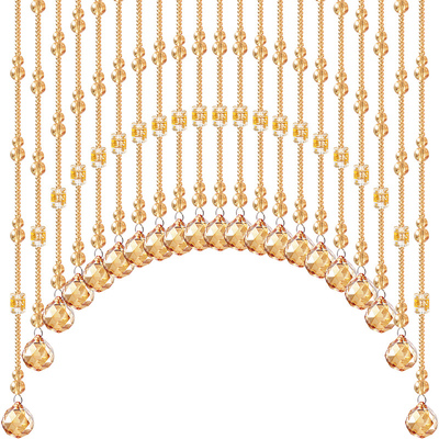 水晶珠帘玄关过道装饰免打孔挂帘