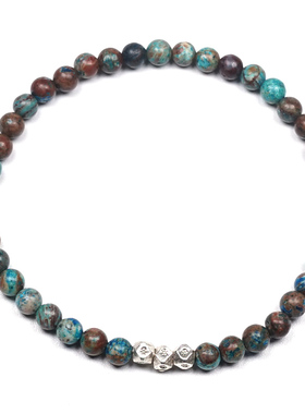 pohier宝喜儿情侣海纹石手链