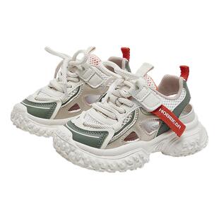 哈比熊童鞋儿童运动凉鞋男童女童老爹鞋2026春夏透气单网镂空防臭