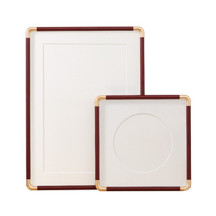 仿铜圆角实木卡纸画框装裱相框定制a4A3国画书法字空框4k8开挂墙