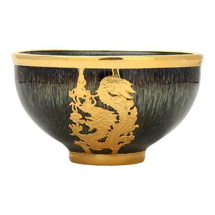 康乐品金镶玉建盏茶杯主人杯个人单杯陶瓷品茗杯功夫茶具茶碗特价