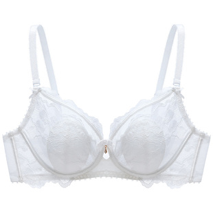 MYBODY商场同款内衣女大胸显小蕾丝性感防下垂文胸套装