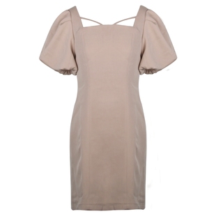 Nice Claup22夏季新款日系气质甜美方领短款可爱连衣裙0121090080