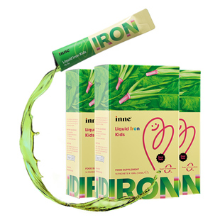 inne因你菠菜铁小钢铁侠铁剂儿童宝宝贫血补铁0铁腥补血21条*3盒