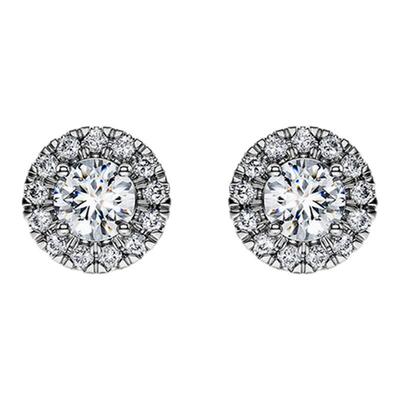 施华洛世奇Eternity培育钻石耳钉配饰18K金(白色)送礼物