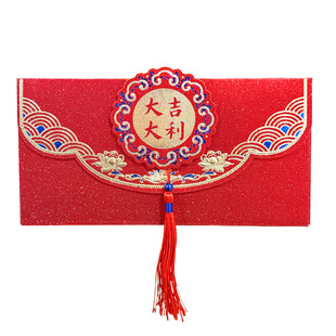 2026新款红包高档通用利是混搭混装福贺寿组合装红包流苏中式横版