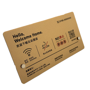 酒店客房床头wifi无线密码账号提示牌请勿禁止卧床吸烟标识标牌2026年新款轻奢创意亚克力定制桌面禁止吸烟