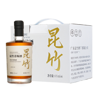 昆竹牌青梅酒白金版12度本格梅酒梅子酒果酒微醺375ml一箱6瓶装