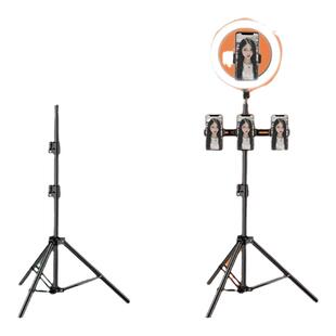 手机直播支架自拍夹三脚架带补光灯美颜拍摄设备全套拍照神器落地