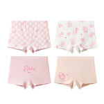 芬腾可安儿童内裤女童平角短裤纯棉四角裤宝宝全棉无骨底裤头女孩