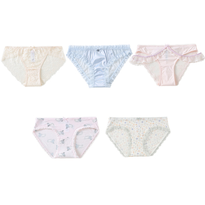 5条129元68正品蕾丝冰丝女内裤