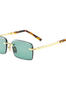 墨绿水晶石平光开车钓鱼太阳镜