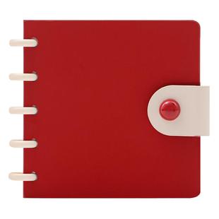 卡杰活页本空白芯旅游盖章记事本搭扣手帐本随身蘑菇扣笔记本子高颜值上翻可拆卸手账线圈软皮日记本定制logo