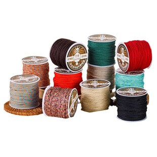 黑金编织绳手搓棉线1/1.5mm藏式加金手工编绳文玩手串耐磨无弹力