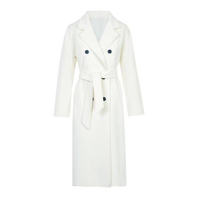 朗姿纯羊毛法式高级感气质收腰中长款宽松毛呢外套大衣女冬季新款