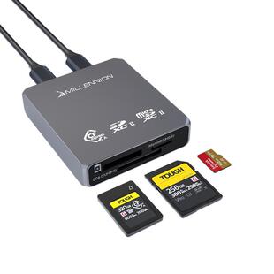 迈和伦3合1高速读卡器CFA+SD卡4.0+TF4.0三卡互传3.2适配索尼A7M4