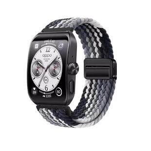 适用于oppowatch4Pro手表表带oppowatchx/x2mini磁吸扣3Pro编织腕带oppowatch1/2/3se回环男女二三代替换配件