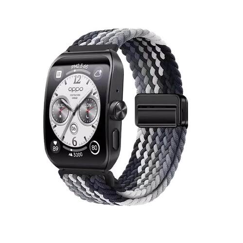 适用于oppowatch4Pro手表表带oppowatchx3/x2mini磁吸扣3Pro编织x腕带oppowatch1/2/3男女二三代替换se配件