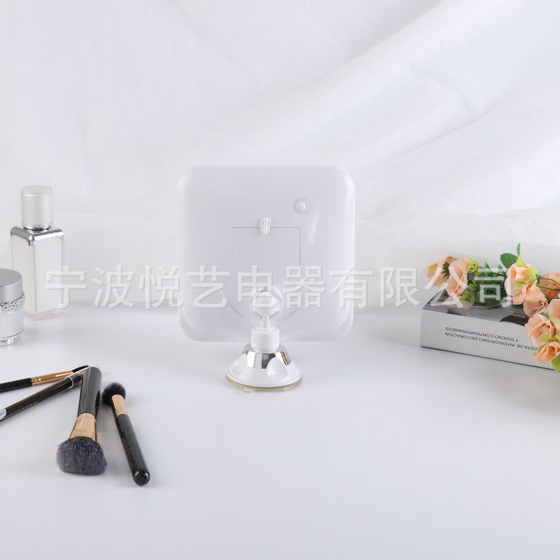 批发带吸盘5倍/10卫生间贴墙led放大倍化妆镜镜子方形浴室方形