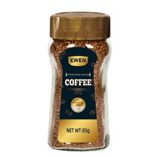 意文冻干速溶咖啡85g纯黑咖啡粉EWEN冻干速溶罐装苦咖啡越南进口
