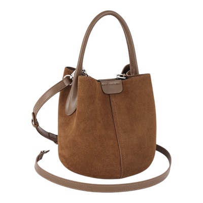 【新年礼物】Oinny水桶包真皮包包复古高级女包绒面手提包女8866