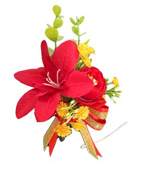 开业剪彩同乡会贵宾配戴襟花胸针