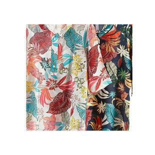 拉伦娜原创民族风春秋女居家衬衫裙人棉印花裙翻领半袖家居生活装