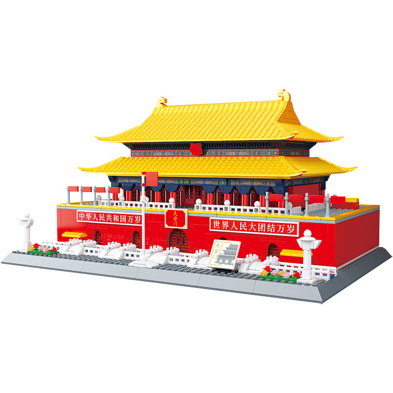 天安门街景拼装积木玩具