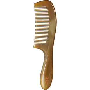 初心天然牛角梳正品顺发梳女士家用梳子美发头部经络按摩梳多功能