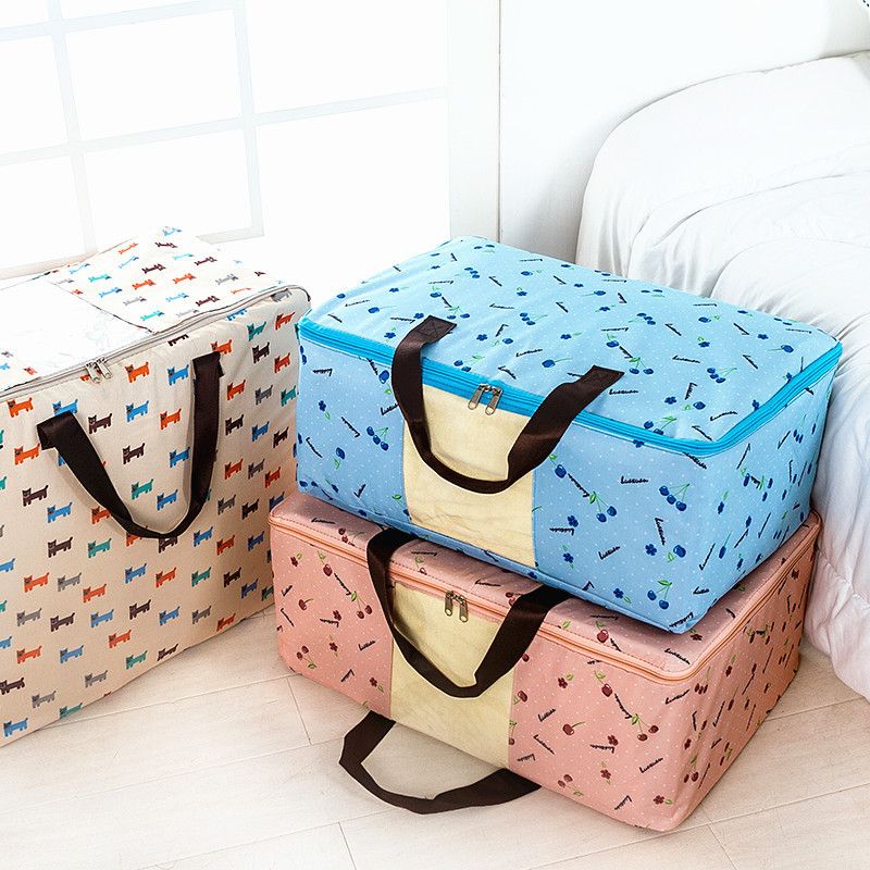 厂家直销600D加厚印花牛津布棉被行李袋收纳袋袋棉被