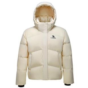 【三防面料】骆驼羽绒服女款冬季2025新款保暖防水短款连帽羽绒衣