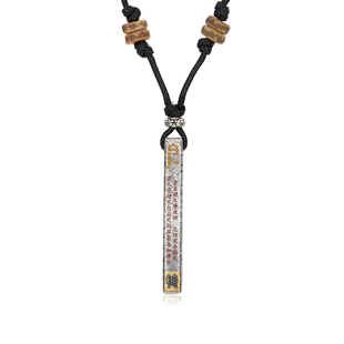 天蓬尺-999足银吊坠男士纯银饰品中式复古项链道家文创送人礼物