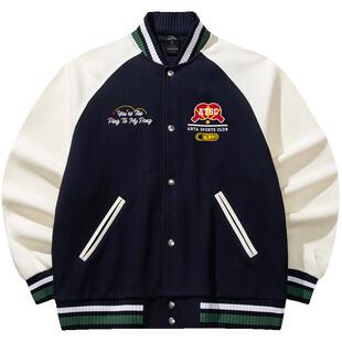 【樊振东同款】安踏美式复古棒球服夹克男休闲外套上衣152618702S