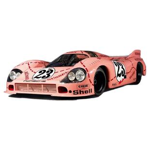 迷你切1:18保时捷917 23# 勒芒粉猪1971合金仿真汽车模型车模摆件