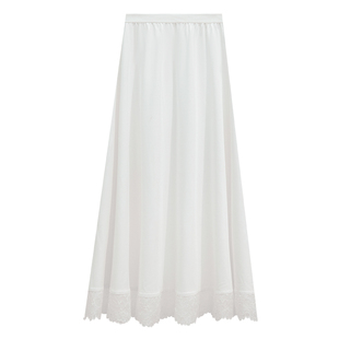 蕾丝花边汉服马面旗袍内衬裙防走光衬裙半身长裙安全裙白色打底裙