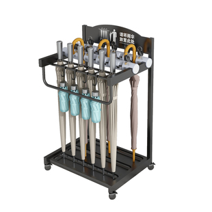 锴美商用雨伞架酒店大堂银行带锁带伞家用便民铁艺雨伞收纳架子