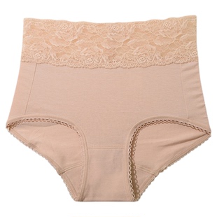 华歌尔Wacoal 中高腰蕾丝抗菌棉质三角裤内裤内衣女 UP54A5