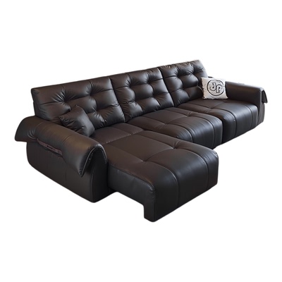 司朴意式电动功能天鹅真皮沙发床