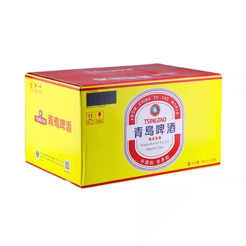 【青岛发货】青岛啤酒小绿金台啤330ml*24瓶一厂高端精酿