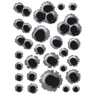 汽车个性子弹孔车贴 新款子弹孔贴画 裂纹 枪弹孔机车贴纸 划痕贴