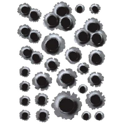 汽车个性子弹孔车贴枪机车划痕贴