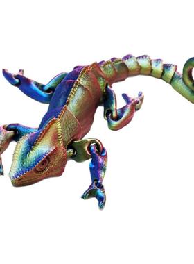 3D打印玩具模型蜥蜴关节可动网红成品雕塑摆件手办动物装饰工艺品