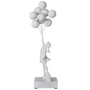 Banksy气球女孩治愈系摆件雕塑泡泡FlyingBalloonsGirl送礼品ins