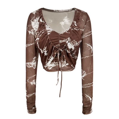 YEUNGSUKHAN水墨瑜伽两件套网纱