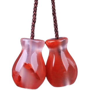 棕之韵天然凉山南红玛瑙冰飘花宝瓶花瓶配珠隔珠吊坠配饰弟子珠