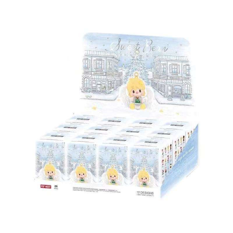 POPMART泡泡玛特小甜豆属于你的节日系列手办圣诞雪花水晶球盲盒